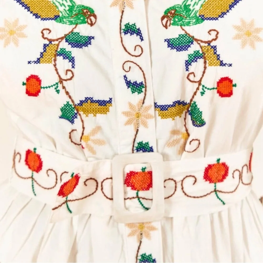 FARM RIO Pitanga Embroidered Belted Mini Dress - Picture 6 of 6